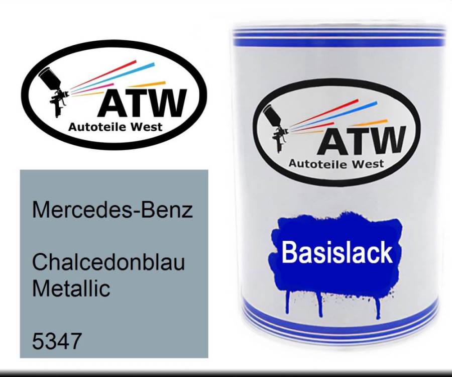 Mercedes-Benz, Chalcedonblau Metallic, 5347: 500ml Lackdose, von ATW Autoteile West.